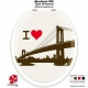 Sticker décoration Abattant WC Pont New York