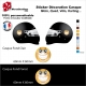 Sticker Smiley Casque aérographe Emoticone SOURIRE