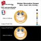 Sticker Smiley Casque aérographe Emoticone SOURIRE