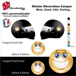 Sticker Smiley Casque aérographe Emoticone SOURIRE