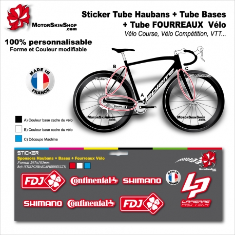 Planche Sticker base Lapierre Ultimate Pro Team Hauban Base Fourreau 