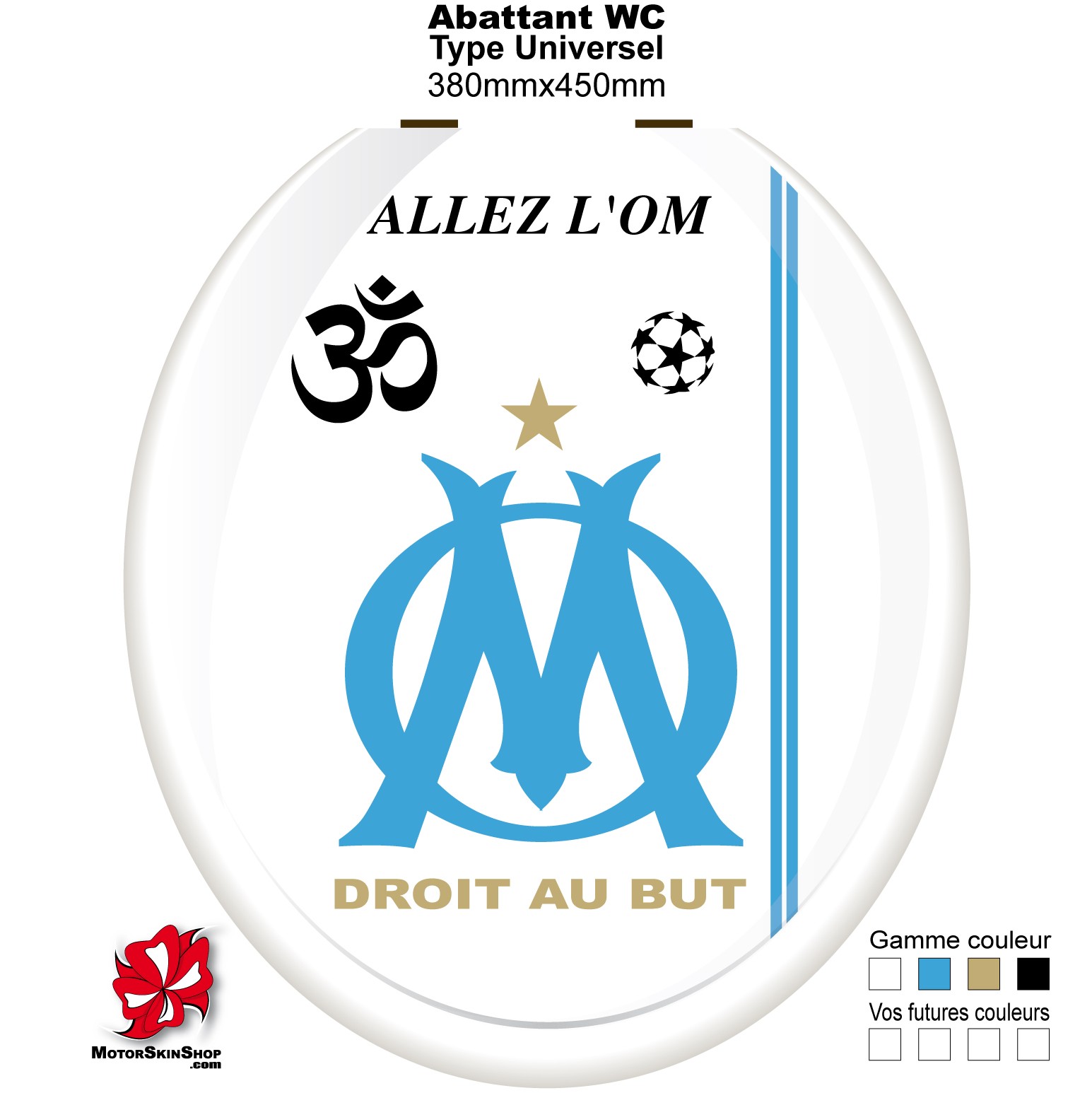 sticker abattant WC OM