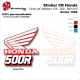 Sticker CR125 CR250 CR500 Ouies de Radiateur Honda de 1989