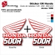 Sticker CR125 CR250 CR500 Ouies de Radiateur Honda de 1989