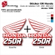 Sticker CR125 CR250 CR500 Ouies de Radiateur Honda de 1989