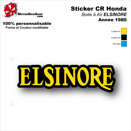 Sticker ELSINORE Honda 1980 Plaque latérale