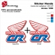 Sticker CR125 Ouies de Radiateur Honda de 1990