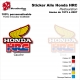 Sticker Honda HRC Ouies de 1973 à 2007 Radiateur Honda