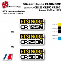 Sticker CR125 CR250 CR500 Honda ELSINORE Plaque latérale 1973 à 1975