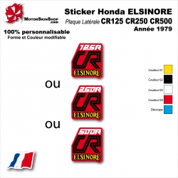 Sticker Kit 125 xls 1979 HONDA Vintage Noir Rouge Orange Réservoir et  plaques latérales