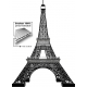 Sticker Tour Eiffel noir Paris 3D