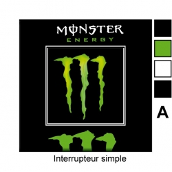 Sticker prise Monster Energy interrupteur universel