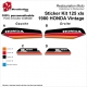 Sticker Kit 125 xls 1980 HONDA Vintage Noir Rouge Orange