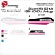 Sticker Kit 125 xls 1980 HONDA Vintage Noir Rose Rose