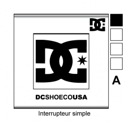 sticker prise DC Shoes interrupteur universel