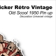 Sticker Rétro Vintage Old School 1950 Pin Up Décoration Universel vintage