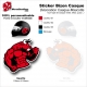 Sticker Bizon Casque Mascotte