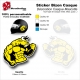 Sticker Bizon Casque Mascotte