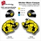 Sticker Bizon Casque Mascotte