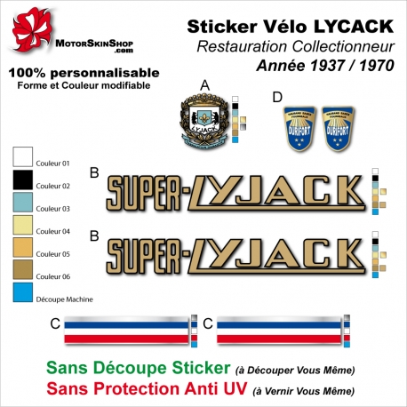 Sticker Cadre Super Lyjack Restauration 1937/1970