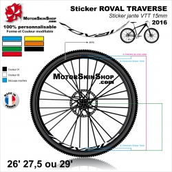 Sticker jante VTT ROVAL TRAVERSE 2016 15mm 26" 27.5" 29"