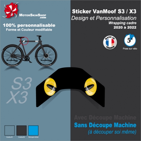 Sticker Décoration VanMoof S3/X3 Design et Personnalisation Wrapping cadre (C)