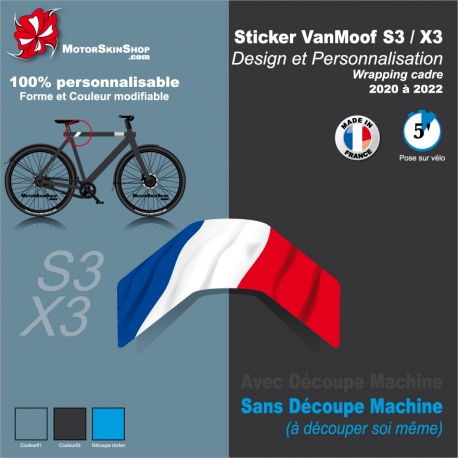 Sticker Décoration VanMoof S3/X3 Design et Personnalisation Wrapping cadre (D)