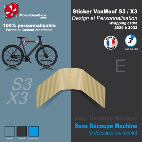 Sticker Décoration VanMoof S3/X3 Design et Personnalisation Wrapping cadre (E)