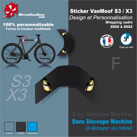 Sticker Décoration VanMoof S3/X3 Design et Personnalisation Wrapping cadre (F)