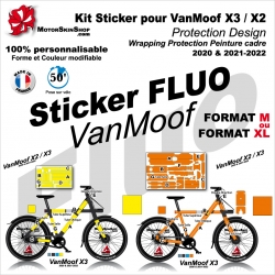 Kit Sticker Décoration VanMoof X3 / X2 Protection Design Wrapping Protection Peinture cadre 2020 à 2022