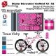 Kit Sticker Décoration VanMoof X3 / X2 Wrapping Tissus Vichy Protection Peinture cadre 2020 à 2022