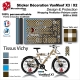 Kit Sticker Décoration VanMoof X3 / X2 Wrapping Tissus Vichy Protection Peinture cadre 2020 à 2022