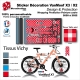 Kit Sticker Décoration VanMoof X3 / X2 Wrapping Tissus Vichy Protection Peinture cadre 2020 à 2022