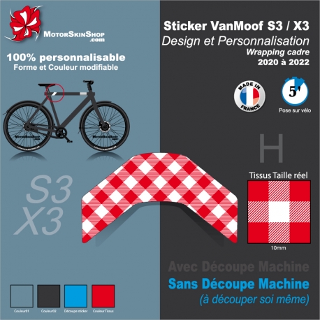 Sticker VanMoof S3 / X3 Design et Personnalisation Wrapping cadre