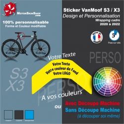 Sticker VanMoof S3/X3 100% Personnalisable Wrapping cadre supérieur