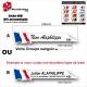 Sticker nominatif Vélo personnalisable plus drapeau Nom et Téléphone Sécurité 