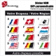 Sticker nominatif Vélo personnalisable plus drapeau Nom et Téléphone Sécurité 