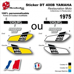 Sticker 400B DT Yamaha modèle 1975