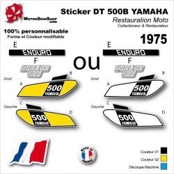 Kit Sticker XL 125 Honda avec 7 autocollant cadre et securité 1974 - 1978