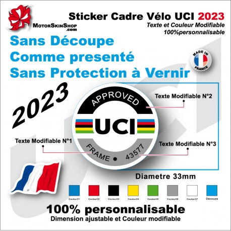 Autocollants personnalisés pour cadre de vélo de route et VTT,  décalcomanies adhésives, UCI World Tour, 6 P, 12 pièces - AliExpress