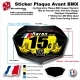 Sticker Plaque Avant BMX Cyclingcolors small numéro nom age pilote categorie