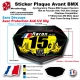 Sticker Plaque Avant BMX Cyclingcolors small numéro nom age pilote categorie