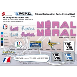 Sticker cadre Cycles Méral 1986 Lait Fraise Autocollant