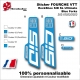 Sticker FOURCHE VTT RockShox SID SL Ultimate Blue Forks 2021 2022 2023