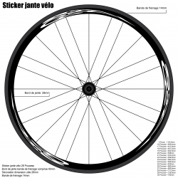 Sticker jante vélo Zipp personnalisable