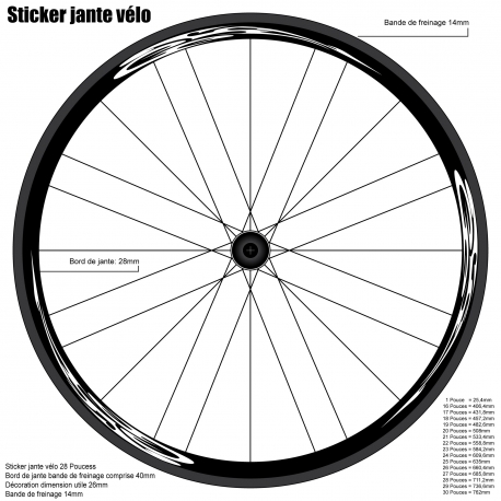 Sticker jante vélo Zipp personnalisable