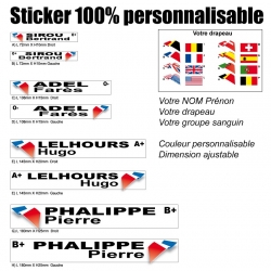 Sticker nominatif Pilote personnalisable