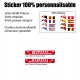 Sticker nominatif Vélo Moto Quad Karting Jet Ski personnalisable