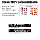 Sticker nominatif Vélo Moto Quad Karting Jet Ski personnalisable