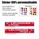 Sticker nominatif Vélo Moto Quad Karting Jet Ski personnalisable